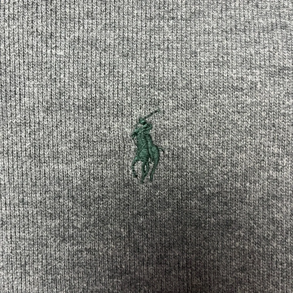 Polo Ralph Lauren Sweater Mens XL Gray Quarter Zip Pullover Cotton‎ Pony Logo